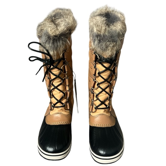 NEW Sorel Ladies Tofino II Faux Fur Lined Waterproof Tan Boot - 2 Sizes - Picture 2 of 9